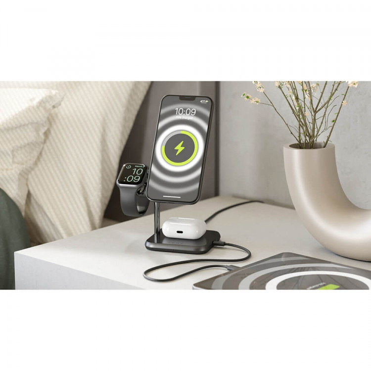 Zens Trådlös Laddare 4in1 Magnetic + Watch Svart