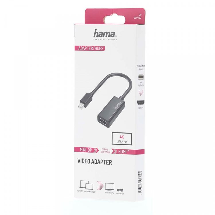 Hama Adapter Mini-DP to HDMI Ultra-HD 4K Hama Adapter Mini-DP to HDMI Ultra-HD 4K