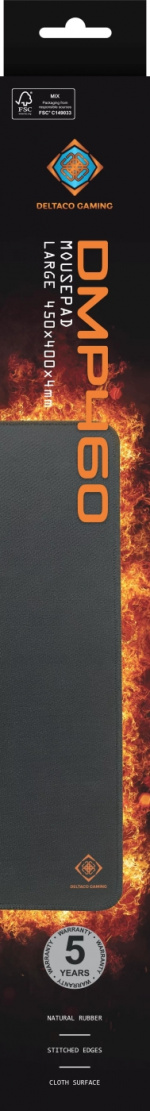 DELTACO GAMING DMP460 L Mousepad, 450x400, sydda kanter, svart