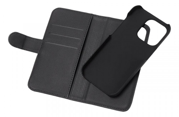 DELTACO plånboksfodral 2-i-1, iPhone 14 Plus magnetiskt skal, svart