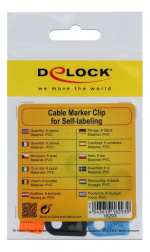 DeLOCK Cable marker clips, 6-pack, black/blue/orange, 3.5mm cables