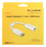 DeLOCK Adapter Displayport 1.1 male to HDMI female, passive, white