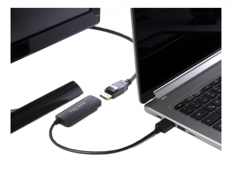 DeLOCK Adapter HDMI-A male to DisplayPort female 4K 60 Hz
