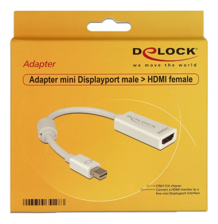 DeLOCK Adapter mini Displayport 1.1 male > HDMI female Passive