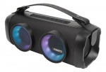 STREETZ TWS Boombox, 16 W, regntålig, BT 5.1/AUX/USB-A, regnbågs-LED, svart