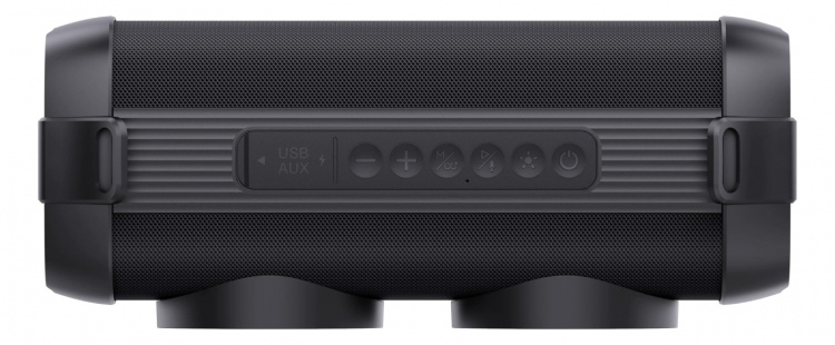 STREETZ TWS Boombox, 16 W, regntålig, BT 5.1/AUX/USB-A, regnbågs-LED, svart