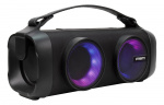 STREETZ TWS Boombox, 16 W, regntålig, BT 5.1/AUX/USB-A, regnbågs-LED, svart