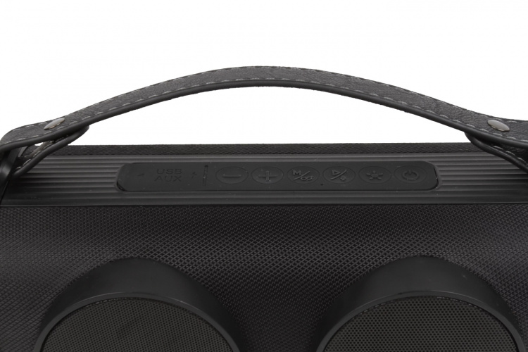 STREETZ TWS Boombox, 16 W, regntålig, BT 5.1/AUX/USB-A, regnbågs-LED, svart