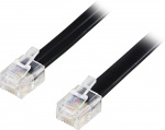 Deltaco Modular cable RJ12/6C 2m, black