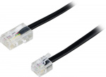 Deltaco Modular cable, 8P4C to 6P4C(RJ11), 1 m, black
