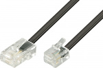 Deltaco Modular cable, 8P4C to 6P4C(RJ11), 3 m, black