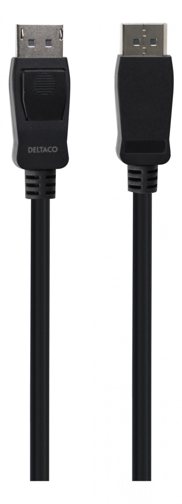 Deltaco DisplayPort-kabel, 1m, 8K, DP 1.4, DSC 1.2, LSZH svart