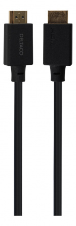 Deltaco DisplayPort-kabel, 2m, 8K, DP 1.4, DSC 1.2, LSZH svart