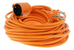 DELTACO Förlängningskabel, inomhusbruk, jordad, IP20, 20 m, Orange