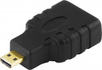 Deltaco HDMI High Speed w/ Ethernet adapter, Micro HDMI ma - HDMI fe