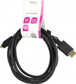 DELTACO Ultra High Speed HDMI-kabel, 2m, eARC, QMS, 8K 60Hz, 4K 120Hz, LSZH, svart