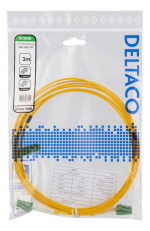 Deltaco OS2 Fiber cable, LC – LC, duplex, singlemode, APC, 9/125, 3m