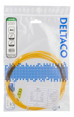 Deltaco OS2 Fiber cable, LC – LC, simplex, singlemode, UPC, 4m
