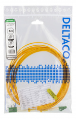 Deltaco OS2 Fiber cable, LC – LC, duplex, singlemode, APC, 9/125, 5m