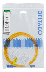 Deltaco OS1/2 Fiber cable, LC - SC, 9/125, singlemode, LSZH, 5m