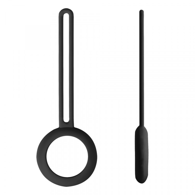 DELTACO Apple AirTag case, Silikon, Svart