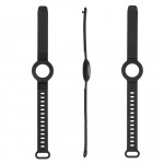 DELTACO Apple AirTag, Silikonarmband, Svart