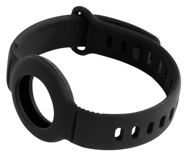 DELTACO Apple AirTag, Silikonarmband, Svart