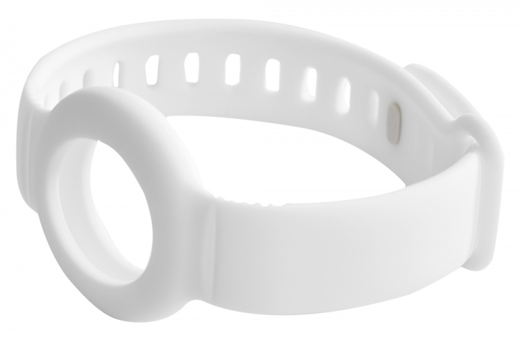 DELTACO Apple AirTag, Silikonarmband, Vit