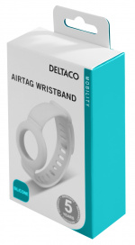 DELTACO Apple AirTag, Silikonarmband, Vit