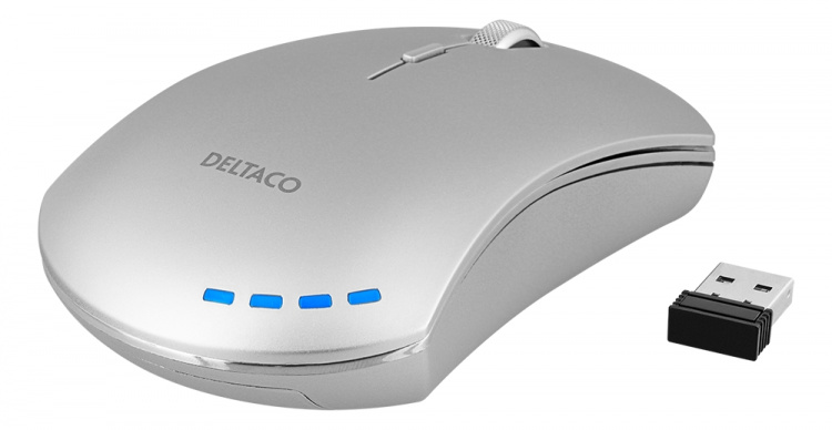 DELTACO Trådlös mus med USB mottagare