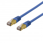 Deltaco S/FTP Cat6a patch cable 3m 500MHz Deltacertified LSZH blue
