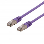 Deltaco S/FTP Cat6 patch cable 3m 250MHz Deltacertified LSZH purple