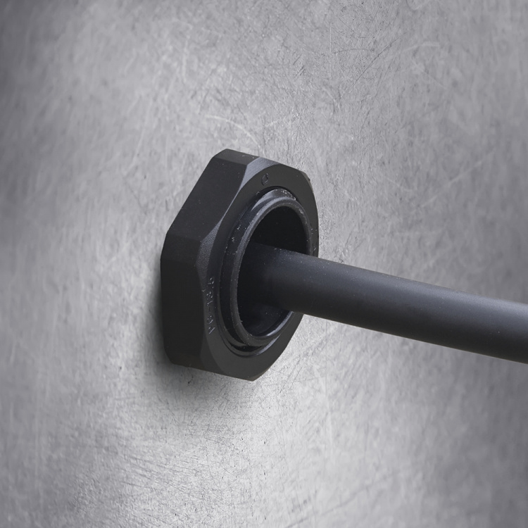 Deltaco S/FTP Cat6a patch cable, 5m, IP68, PG13.5, black