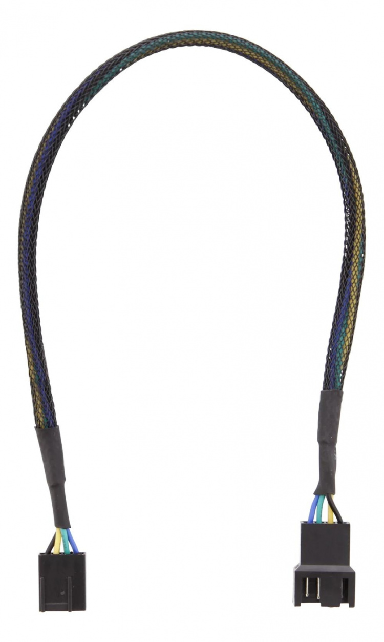 Deltaco Extension cable for 4-pin fans 0.3m, black