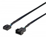 Deltaco Extension cable for 4-pin fans 0.6m, black