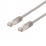 Deltaco U/FTP Cat6a patch cable, LSZH, 25m, grey