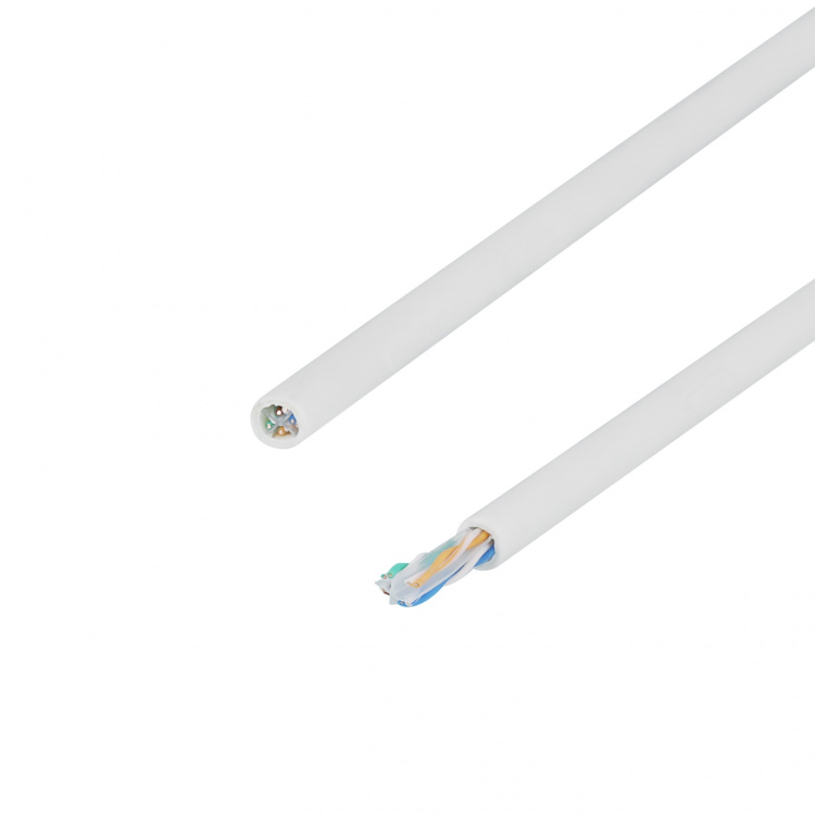 Deltaco U/UTP Cat6a installation cable slim 28AWG 100m LSZH white