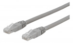 Deltaco U/UTP Cat6 patch cable, 0.5m, 250MHz, LSZH, grey