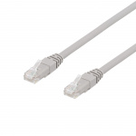 Deltaco U/UTP Cat6a patch cable, 1,5m, 500MHz, LSZH, grey