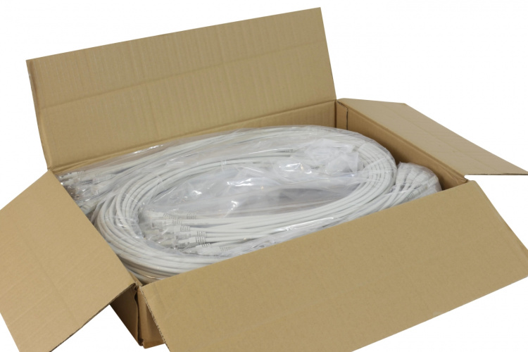 Deltaco 50-pack U/UTP Cat6 patch c., 1m, Delta-certified, LSZH, grey