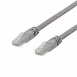 Deltaco U/UTP Cat6a patch cable, LSZH, 20m, grey