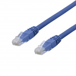 Deltaco U/UTP Cat6a patch cable, LSZH, 3m, blue