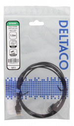 Deltaco Ultra Slim U/UTP Cat.6 patch cable, OD:2.6mm, 1.5m, black