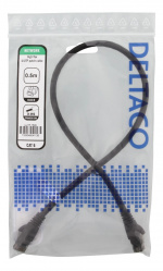 DELTACO U/UTP High Flex Cat6 patchkabel, 0,5m, flertrådig, 24AWG, svar