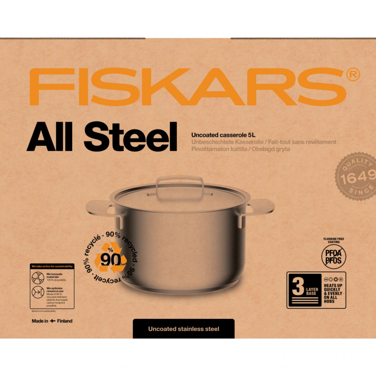 Fiskars All Steel gryta 5,0L