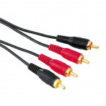 Hama Kabel 2xRCA-2xRCA Guld Svart 10m Hama Kabel 2xRCA-2xRCA Guld Svart 10m