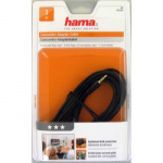 Hama Kabel 4pin 3,5mm-3xRCA Guld Svart 3m
