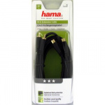 HAMA Kabel Audio 2xRCA- 2xRCA Förlängning Guld Svart 5m HAMA Kabel Audio 2xRCA- 2xRCA Förlängning Guld Svart 5m