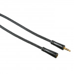 Hama Kabel Audio 3.5mm-3.5mm Förlängning Guld Svart 3m Hama Kabel Audio 3.5mm-3.5mm Förlängning Guld Svart 3m