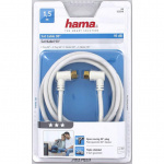 Hama Kabel Antenn SAT 95dB Vinklad F-Plug - F-Plug Guld Vit 1.5m